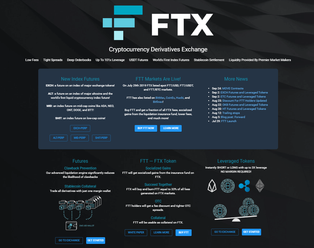 spletna stran ftx