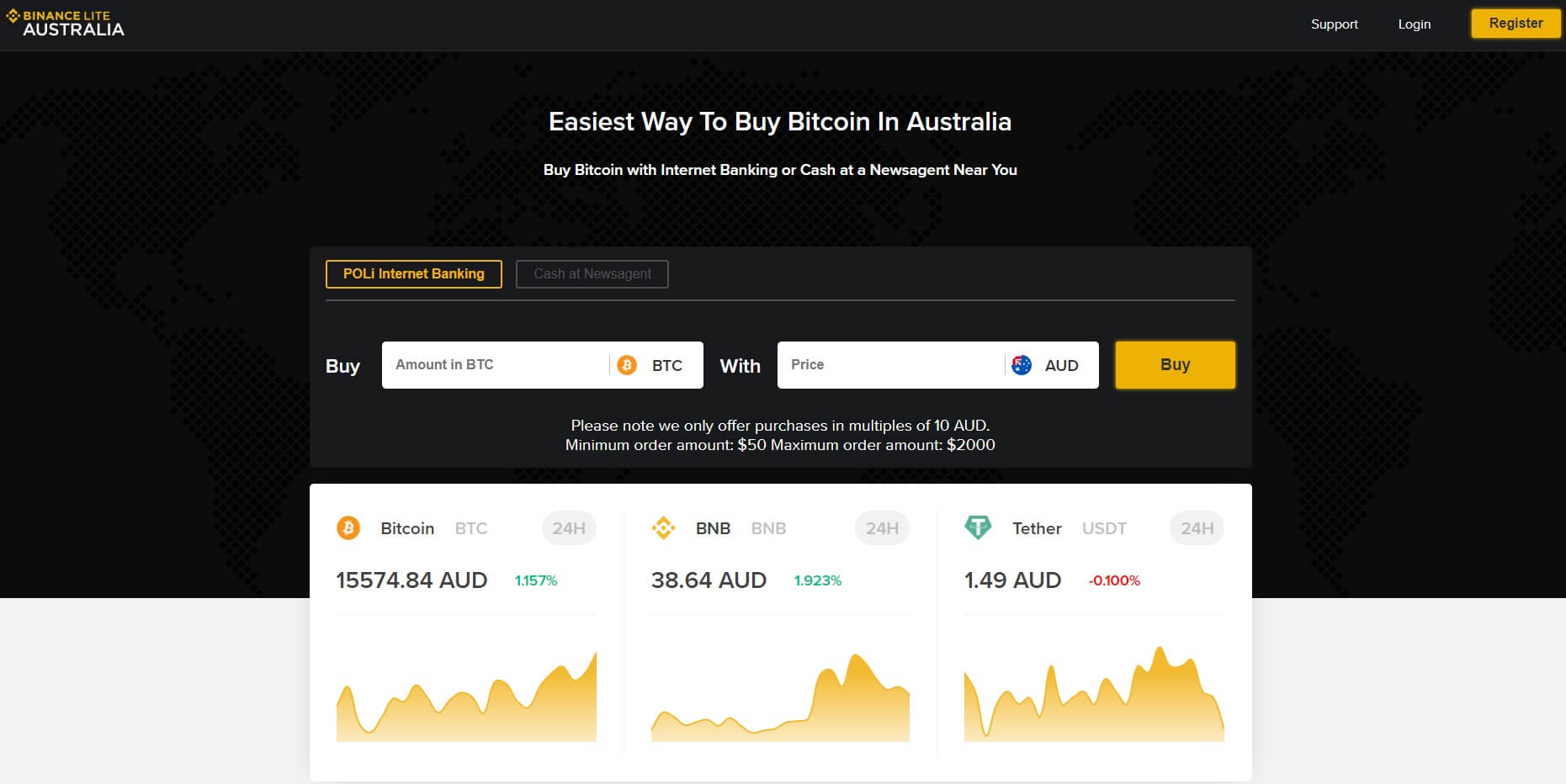 binance lite avstralija