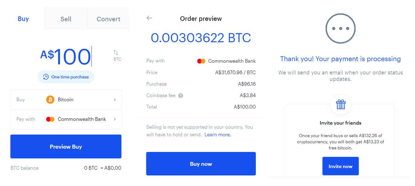 kako kupiti bitcoin koristeći coinbase