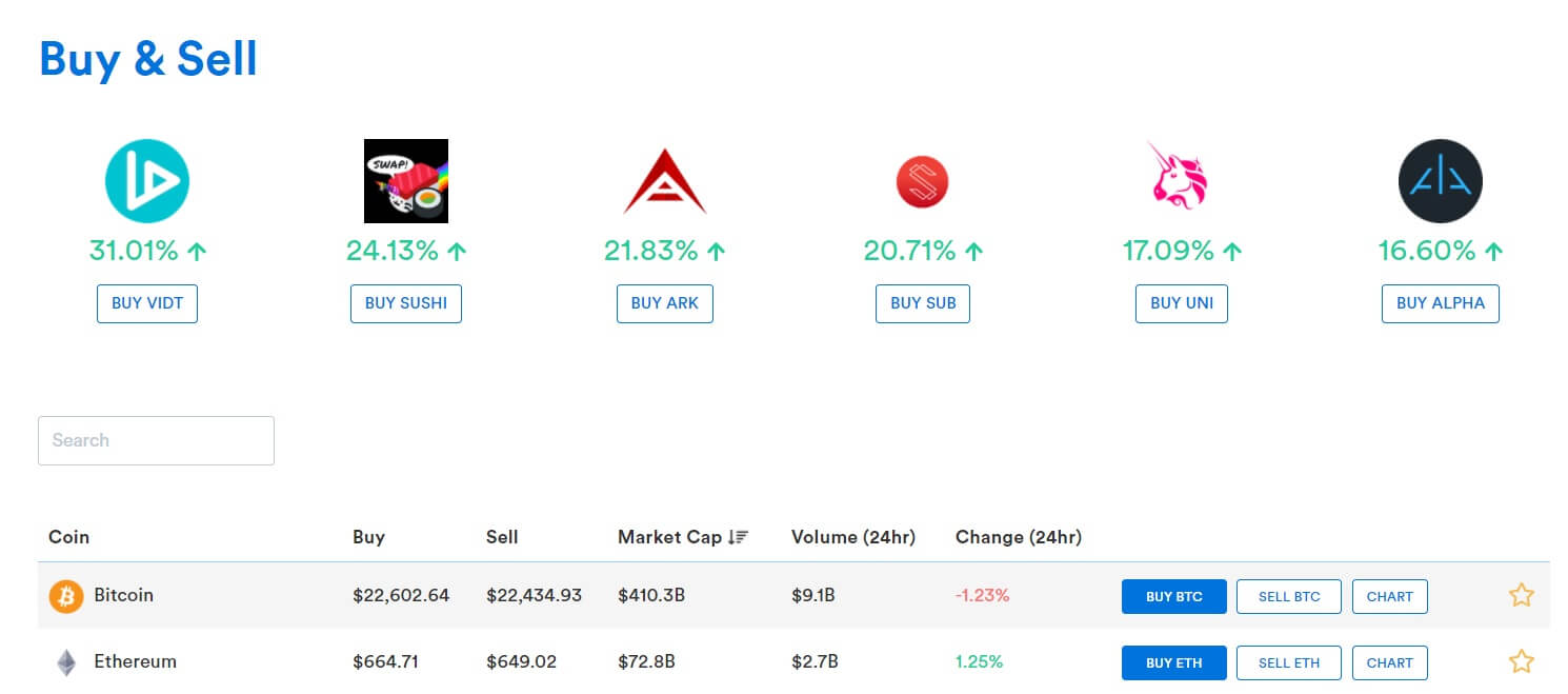 coinspot øyeblikkelig kjøp