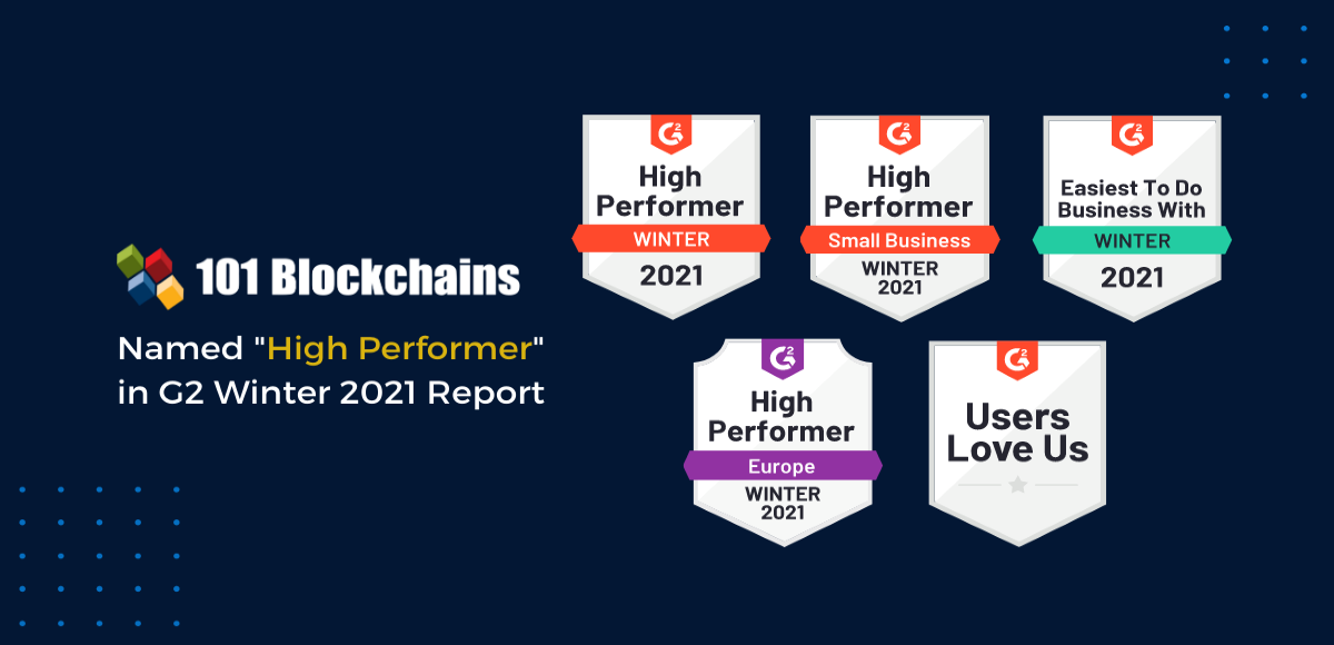 G2 Winter 2021 101 Blockchains kåret til High Performer