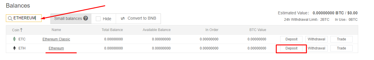 Hur man sätter in kryptovaluta på Binance