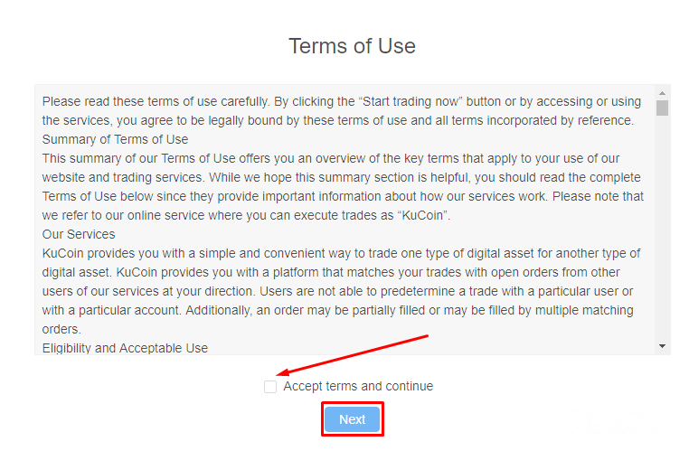 Kucoin Review - Vilkår for bruk